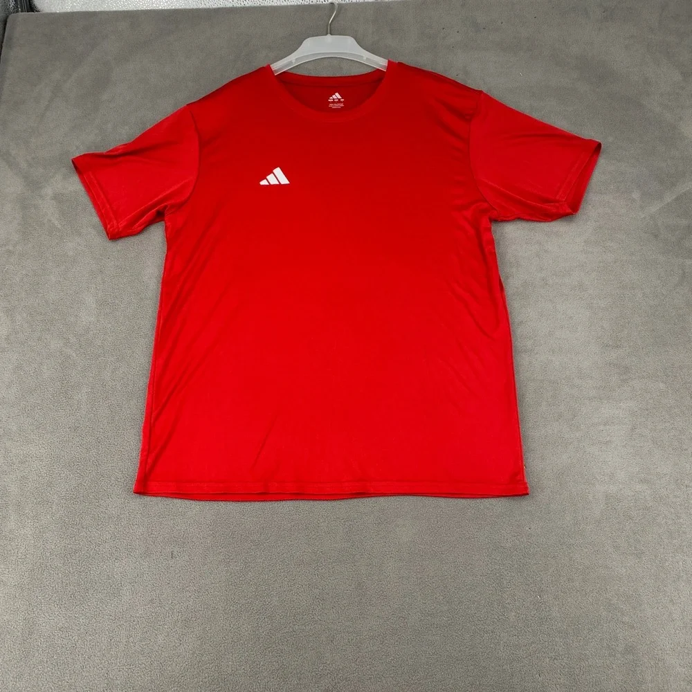 Adidas Mens Red Short Sleeve Soccer Jersey Training Shirt Number 10 Size Large
